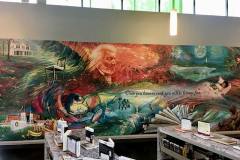 Custom Vinyl Wallpaper Mural printed on Dreamscapes HP Matte Vinyl for Anacostia Library, DC Library Renovation project.