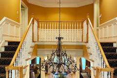 Custom Wainscoting Installation  and Level  5 Paining Grand Entry Foyer Vienna VA