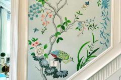 Birds and tree limbs residential mural