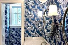 Blue Foxes Wallpaper in Bathroom