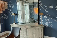 Phillip Jeffries Blossom Wallpaper in Dining Room in McLean Virginia