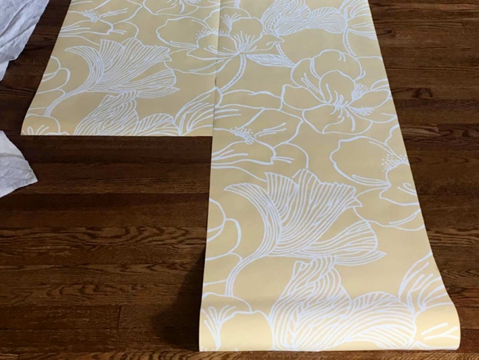 Farrow & Ball Helleborus Wallpaper laid out